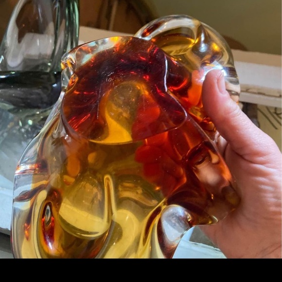 Vintage MCM blown glass ashtray - Picture 2 of 8